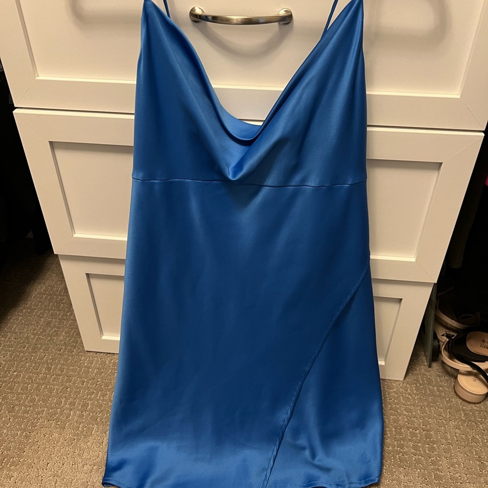 Dynamite Blue Slip Dress